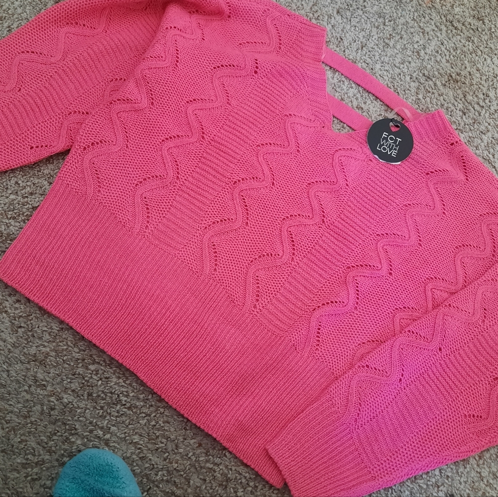FCT womens new with tags womens sweater pink size large